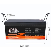 Baterai Lithium Iron Phosphate Fuyue 12V 400Ah/460Ah/600Ah IP65 Tahan Air Smart BMS-Deep Cycle Off-Grid Solar Rumah 4-Cell Max