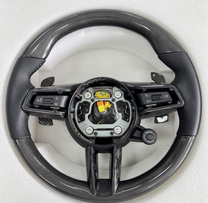 Volante de Coche Personalizado de Fibra de Carbono y Cuero para Porsche Panamera, <span class=keywords><strong>Macan</strong></span>, Cayenne, 918, 911, 718, 970, 971, 958, 987, 996, 997 - Product Image 4
