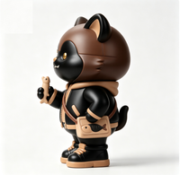 Figurine d'art personnalisée Chat Noir en PVC et ABS, Statue de personnage de dessin animé, Fabrication OEM en Chine, Figurine personnalisée pour la vente en gros de produits de marque