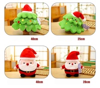 Série de Noël : Poupée Père Noël en peluche super douce brodée, anti-stress, cadeau promotionnel pour anniversaires et décorations de fêtes
