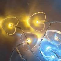 Nouvelles guirlandes lumineuses décoratives murales et pour rideaux en forme de cœur en cuivre, LED blanc chaud, édition limitée pour la Saint-Valentin