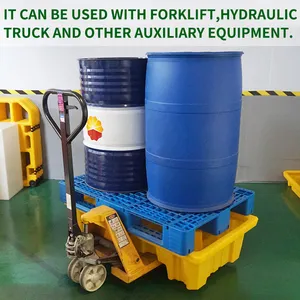 150L liquide collecte Bunded Oil Spill Containment Drum Storage Oil Spill Drum Spill Palette %