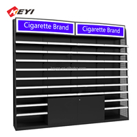 Supports d'affichage de cigarettes modernes personnalisés à lumière LED pour America Station Smoke Shop Armoires et supports à cigarettes contemporains