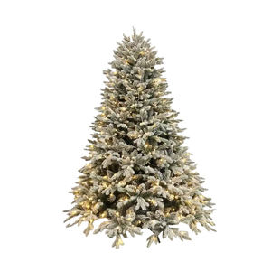 Décorations de Noël artificielles haut de gamme très vendues, <span class=keywords><strong>sapin</strong></span> blanc pré-éclairé à charnières avec support métallique - Product Image 4