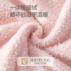 Romper para bebé con forro polar de cerdo rosa, ropa gruesa para otoño e invierno para niños y niñas - Product Image 2