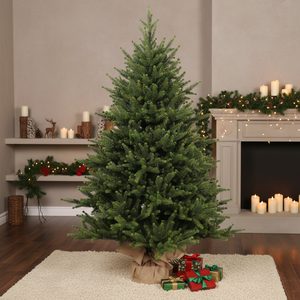 Mini <span class=keywords><strong>sapin</strong></span> de Noël artificiel de 90 cm pré-éclairé, avec lumières LED blanc chaud et base en toile de jute de haute qualité - Product Image 5