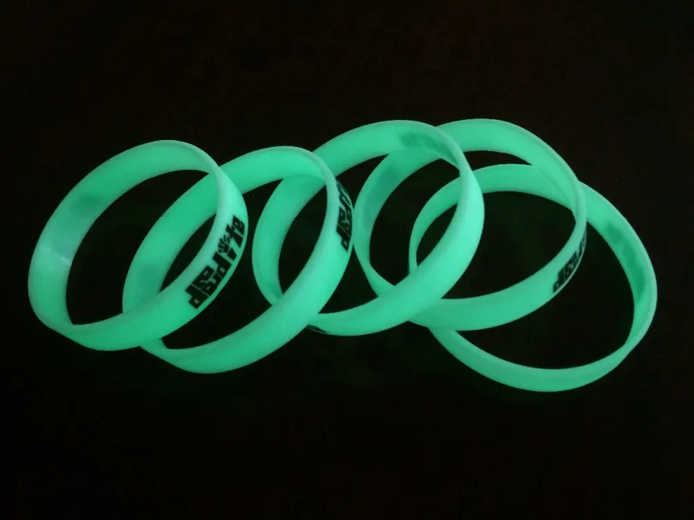 Kids Recycled Glow Silicone Custom Luminous Bracelets Wristband