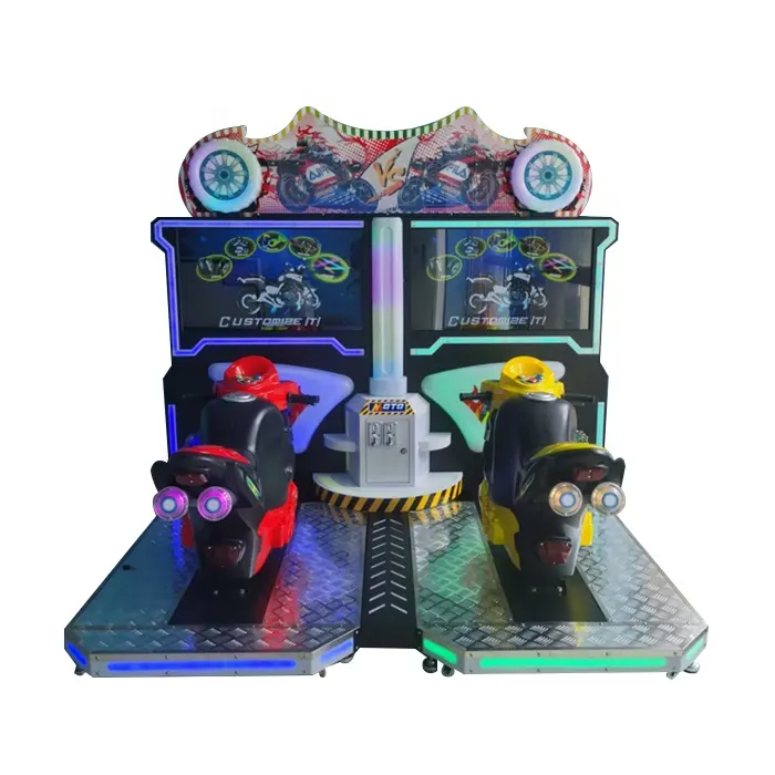 Simulador de carreras operado por monedas, máquina de simulación de carreras de motos, arcade