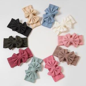 Diademas Elásticas de Nailon para Bebés, con Rayas, Suaves, de 15*7 cm, para Recién Nacidos, Accesorios para el Cabello, Venta al Por Mayor OEM - Product Image 4