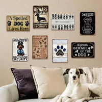 Carteles de chapa de perro Vintage divertidos decorativos, placas de Metal de advertencia de animales personalizadas para caseta de perro con precio de fábrica