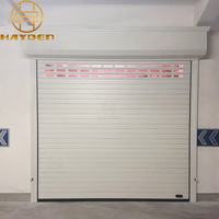 Portes à enroulement électriques en alliage d'aluminium, portes automatiques résistantes aux ouragans, volets de sécurité en aluminium pour maison et commerce