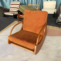 Fauteuil à bascule vintage en bois massif, fauteuil inclinable individuel pour la maison, idéal pour la détente, le sommeil et les loisirs quotidiens