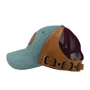 Casquettes de baseball en denim vieilli élégantes et bon marché pour femmes - Product Image 3