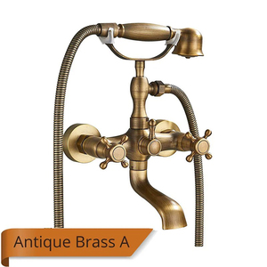 Robinet de baignoire thermostatique en laiton brossé moderne et luxueux avec noyau de valve en céramique et ensemble de douche à jet doux - Product Image 3