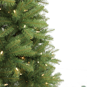 Usine directe 6.5 FT PVC PE pré-éclairé arbre <span class=keywords><strong>de</strong></span> Noël <span class=keywords><strong>180</strong></span> <span class=keywords><strong>cm</strong></span> décoration <span class=keywords><strong>de</strong></span> vacances intérieure/extérieure avec des lumières blanches chaudes - Product Image 4