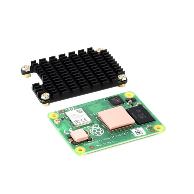 FZQ Raspberry Pi CM4 Heat Sink Model A_RPIHeatSink_15 for Compute Module 4 CPU Aluminum Alloy Customizable Screw Fixation No Fan