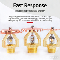 Tête de sprinkler ESFR K14 à bas prix, suspendue/verticale/à fixation latérale, avec protection, pour système d'extinction d'incendie