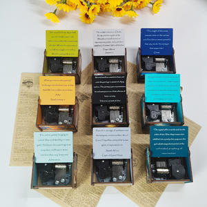 Venta al por mayor/OEMCreative caja de música de madera con manivela inspirada en Fagot pinturas famosas adornos decorativos Accesorios - Product Image 3