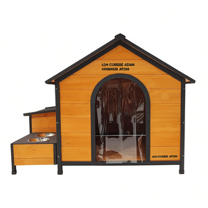 Nichoir pour chien en bois, grand, pour extérieur, meubles pour animaux de compagnie, style classique durable, toutes saisons, assemblage requis - Product Image 1