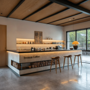 Mostrador de Estilo Moderno para Cafetería en Centros Comerciales, Diseño Completo para Tiendas con Materiales de Metal/MDF para Cafeterías - Product Image 2