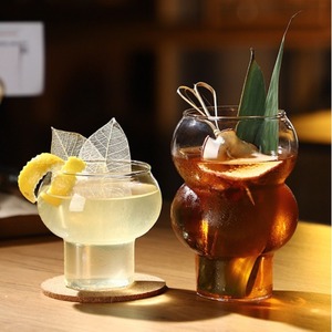 Tasse à Cocktail <span class=keywords><strong>en</strong></span> <span class=keywords><strong>verre</strong></span> borosilicaté transparent résistant aux hautes températures tasse à boissons <span class=keywords><strong>en</strong></span> forme de <span class=keywords><strong>gourde</strong></span> pour jus boisson froide Cocktail - Product Image 1