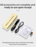 Non-contact Intelligent Electrical Testing Equipment-Pen-type Multimeter 2-600V 4-Digit Display Measures AC/DC Voltage