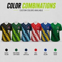 Jersey Baseball Custom Grosir Cetak Lightning Cepat Kering Bernapas Kancing Depan Poliester Sublimasi Seragam Tim Atasan