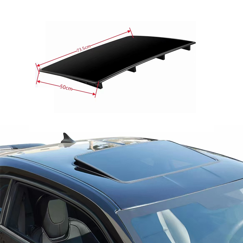 Universal Fake Sunroof Simulator Decal - 26.5"x19.5" Black Panoramic Roof Vinyl For Cars & SUVs