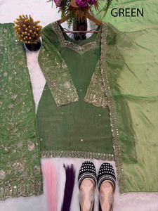 Hot Sale Beautiful Purple Silk <b>Top</b>-Sharara Dupatta Set Embroidery <b>Sequins</b> Work Ready Wear Diwali Bollywood Wedding Wear - Product Image 3