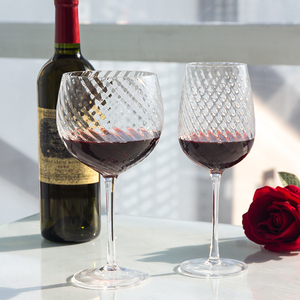 Wholesale <strong>Luxury</strong> Custom Goblet Crystal Swirl Striped Ribbed Stemmed Cocktail Glass Striped <strong>Champagne</strong> <strong>Flute</strong> Glasses - Product Image 4