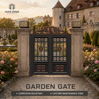 Portail de jardin en aluminium inoxydable, écologique, résistant aux UV, sans entretien, installation facile, fermeture automatique, thermolaqué pour villa