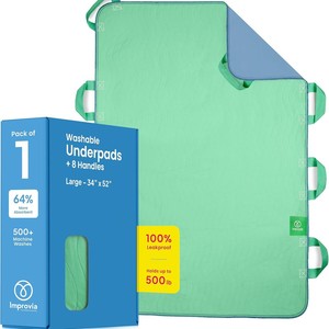 Protège-matelas lavable, imperméable et réutilisable pour personnes âgées, alitées, pour le transfert, la repositionnement et l'incontinence - Product Image 4