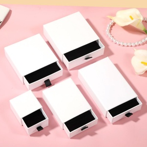 Wholesale Custom Eco Friendly Cardboard Luxury <b>Sliding</b> Jewelry Paper Drawer Box Jewelry Package Box with Foam Insert - Product Image 2