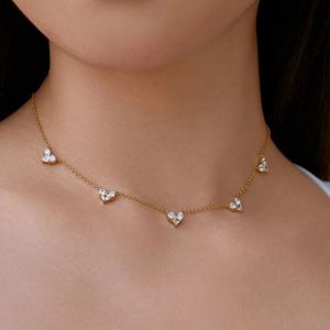 Joyería Dylam, Precio al por Mayor, Servicio OEM ODM, Cadena de Plata de Ley 925, Collar con Colgante de Zirconia 5A en Forma de Corazón - Product Image 3