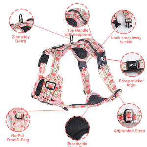 कट्स कस्टम लक्जरी पिल्ला लेश कॉलर एडजस्टेबल पालतू पोप बैग बन्टाना प्रतिवर्ती लुभावनीय नियोप्रीन कुत्ते हार्नेस सेट - Product Image 4