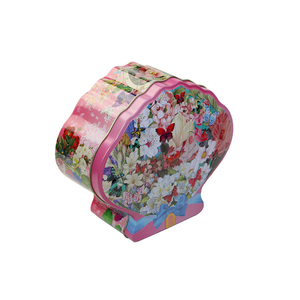 Vỏ hình tinplate lon đám cưới ngọt ngào kẹo <span class=keywords><strong>tin</strong></span> container kim loại <span class=keywords><strong>tin</strong></span> có thể sô cô la bánh kẹo hộp thiếc - Product Image 1