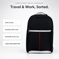 Sac à dos d'ordinateur portable unisexe Oxford pour affaires avec poignée en aluminium, fermeture éclair, multi-compartiments, pour le travail et les voyages, rembourré