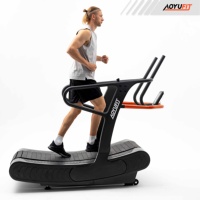 Tapis roulant professionnel auto-alimenté pour salles de sport avec structure incurvée brevetée certifiée CE ISO
