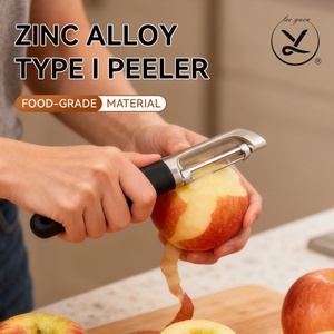 Éplucheur de légumes en forme de I avec manche en aluminium, lame ultra-affûtée, éplucheur de pommes de terre et de fruits pour la cuisine - Product Image 1