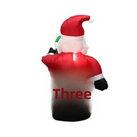 Décoration de Noël gonflable portable de 1,2 mètre avec éclairage LED, en polyester, plusieurs tailles disponibles