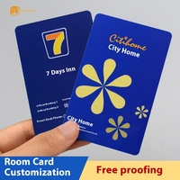 Carte de chambre d'hôtel personnalisable en PVC 13,56 MHz, capteur intelligent ICID à branchement direct pour ouverture de porte, protocole ISO 14443A, 3-5 cm, couleur personnalisée