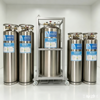 Cylindre de gaz cryogénique isolé sous vide en acier inoxydable soudé, capacité 5L-1000L pour azote liquide, CO2, oxygène