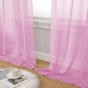 OWENIE 2PCS Offre spéciale Prix bon marché rideaux transparents en voile blanc prêts à l'emploi rideau de fenêtre en voile de tissu transparent - Product Image 5