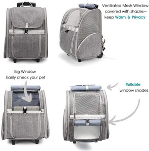 ÉCHANTILLON GRATUIT <span class=keywords><strong>Sac</strong></span> à <span class=keywords><strong>dos</strong></span> de transport <span class=keywords><strong>pour</strong></span> animaux de compagnie avec roulettes <span class=keywords><strong>Sac</strong></span> de voyage <span class=keywords><strong>pour</strong></span> chiens et chiots avec roulettes Chariot <span class=keywords><strong>pour</strong></span> <span class=keywords><strong>chien</strong></span> Approuvé par les compagnies <span class=keywords><strong>a</strong></span>ériennes - Product Image 4