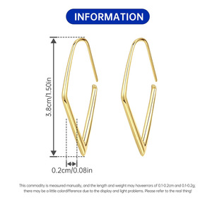 Diamond-shaped <b>earrings</b> are the perfect gift for a girl, an ideal choice for an anniversary or birthday present - Product Image 2
