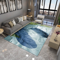 Tapis de salon et chambre à coucher personnalisé en gros, imprimé, design minimaliste, en fibre de polyester, à poils ras, lavable en machine, pour le dropshipping