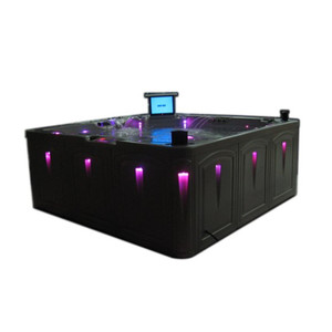 Spa al aire libre piscina de hidromasaje al aire libre con luz LED de lujo y TV - Product Image 5