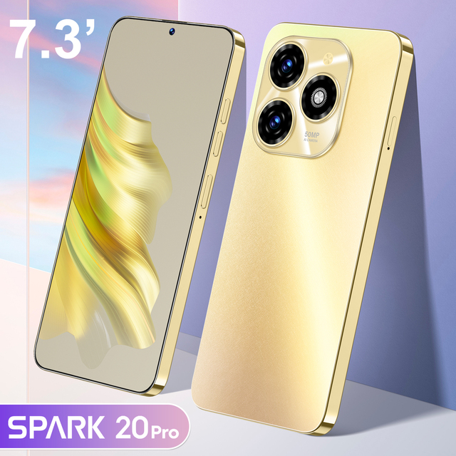 Spark Smartphones 16GB+512GB LET Cellphones Large Battery Unlocked Dual SIM Phone