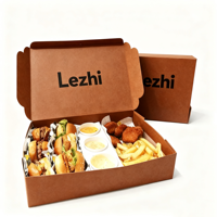 Mini boîte à compartiments pour burger avec gobelet Shawarma poulet frit frites emballage fast-food