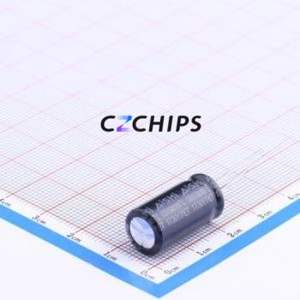 Condensateur électrolytique en aluminium à montage traversant EGM2WM100G20OT, composant à montage traversant (THT), D10xL20mm 10uF 20% 450V 5mm - Product Image 1